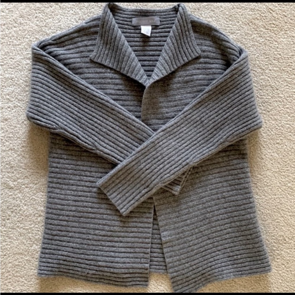 Modern Soul gray angora wool blend cardigan S